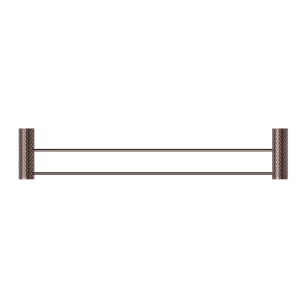 Oria Double Towel Rail 600mm Brushed Bronze (NR3324dBZ)