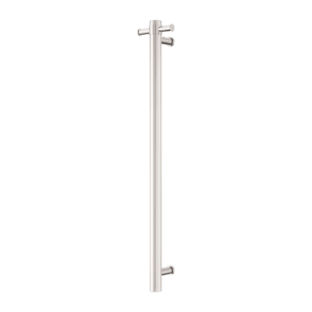 Mecca 240V Single Vertical Heated Towel Rail Brushed Nickel (NRV902hBN)