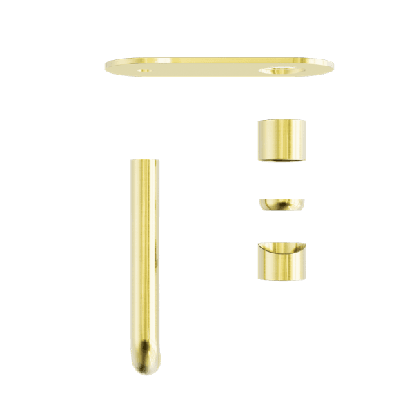 Zen SS316L Wall Basin/Bath Mixer 185/230mm Spout Trim Kits Only Brushed Gold (NR162210a185tBG/NR162210a230tBG)