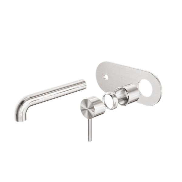 Zen SS316L Wall Basin/Bath Mixer 185/230mm Spout Trim Kits Only Brushed Nickel (NR162210a185tBN/NR162210a230tBN)