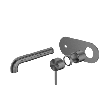 Zen SS316L Wall Basin/Bath Mixer 185/230mm Spout Trim Kits Only Graphite (NR162210a185tGR/NR162210a230tGR)