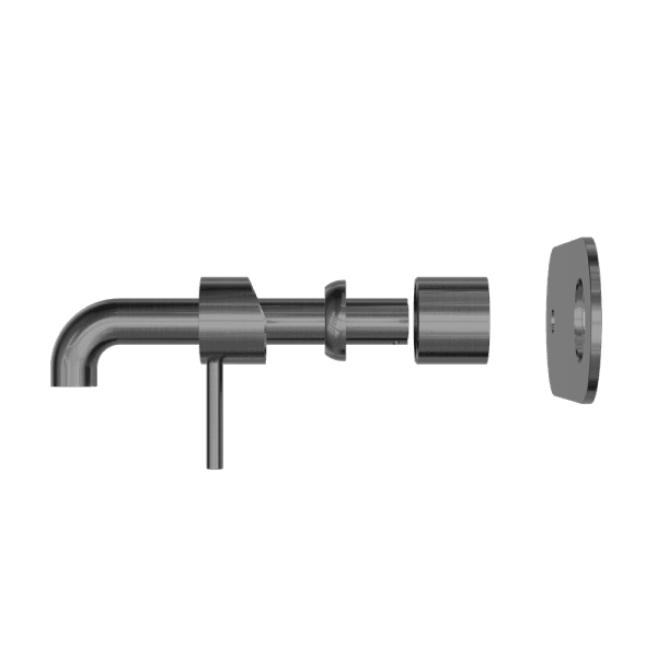 Zen SS316L Wall Basin/Bath Mixer 185/230mm Spout Trim Kits Only Graphite (NR162210a185tGR/NR162210a230tGR)