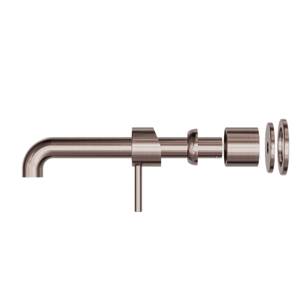 Zen SS316L Wall Basin/Bath Mixer Separate Back Plate 185/230mm Spout Trim Kits Only Brushed Bronze (NR162210b185tBZ/NR162210b230tBZ)