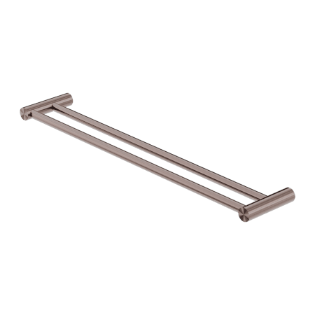 NEW MECCA DOUBLE TOWEL RAIL 600MM BRUSHED BRONZE (NR2324dBZ)