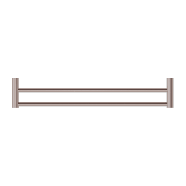 NEW MECCA DOUBLE TOWEL RAIL 600MM BRUSHED BRONZE (NR2324dBZ)