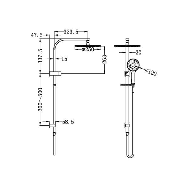 Bianca Twin Shower Chrome (NR250805fCH)