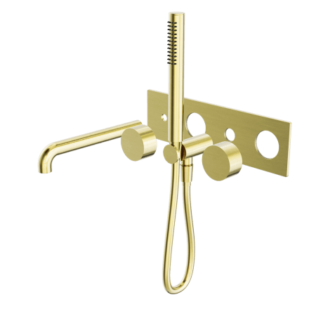 Kara Progressive Shower System With Spout 230/250MM Trim Kits Only Brushed Gold (NR271903a230tBG/NR271903a250tBG)