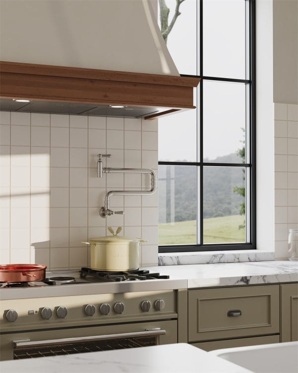 York Wall Mounted Pot Filler Brushed Nickel (NR692103cBN)