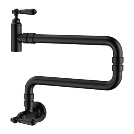 York Wall Mounted Pot Filler Matte Black (NR692103cMB)