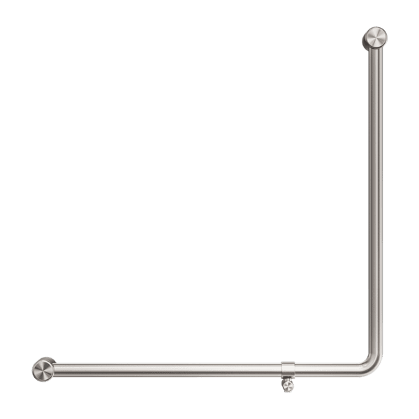 Mecca Care 32mm 90 Degree NZ4121 Accessible Toilet Grab Rail 750X750mm Brushed Nickel (NRCR3290bBN)