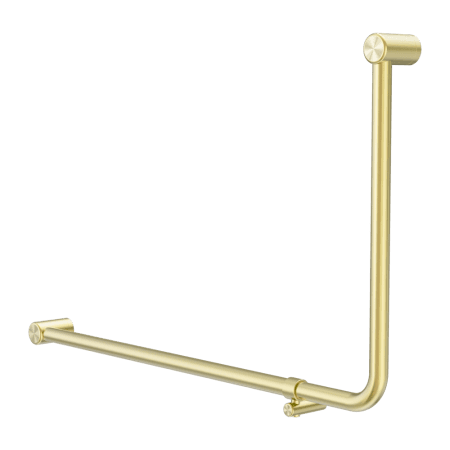 Mecca Care 32mm DDA Accessible Toilet 90 Degree Bent Tube Grab Rail 600X1000mm Brushed Gold (NRCR3290eBG)