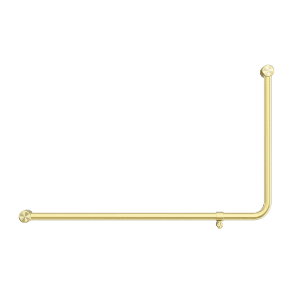 Mecca Care 32mm DDA Accessible Toilet 90 Degree Bent Tube Grab Rail 600X1000mm Brushed Gold (NRCR3290eBG)