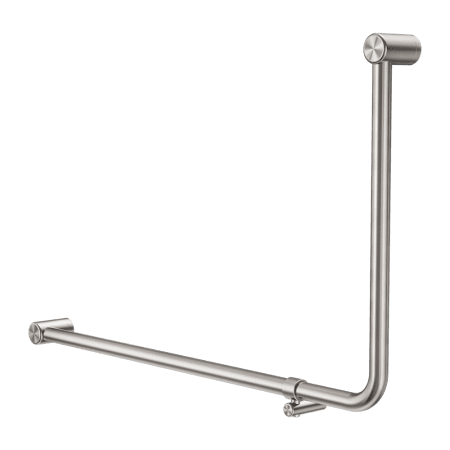 Mecca Care 32mm DDA Accessible Toilet 90 Degree Bent Tube Grab Rail 600X1000mm Brushed Nickel (NRCR3290eBN)