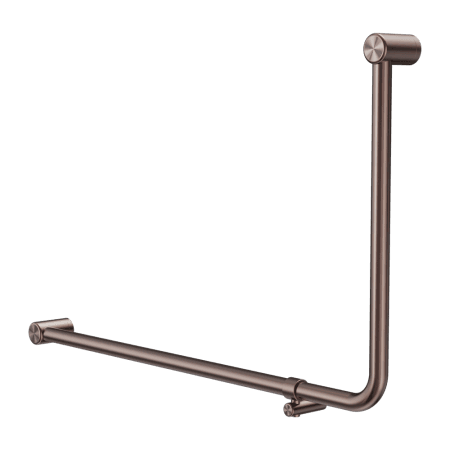Mecca Care 32mm DDA Accessible Toilet 90 Degree Bent Tube Grab Rail 600X1000mm Brushed Bronze (NRCR3290eBZ)
