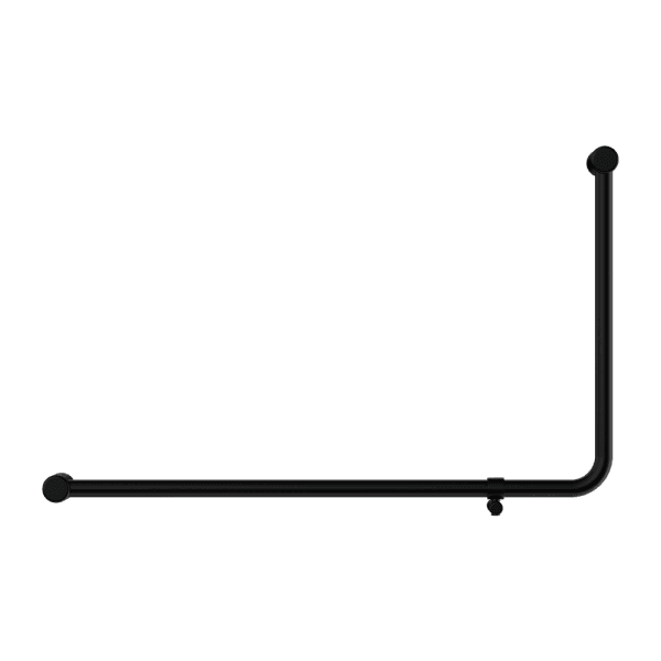 Mecca Care 32mm DDA Accessible Toilet 90 Degree Bent Tube Grab Rail 600X1000mm Matte Black (NRCR3290eMB)