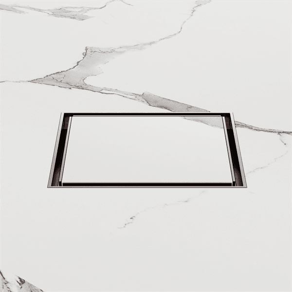 100mm Square Tile Insert Floor Waste 80mm Outlet Brushed Bronze (NRFW009BZ)