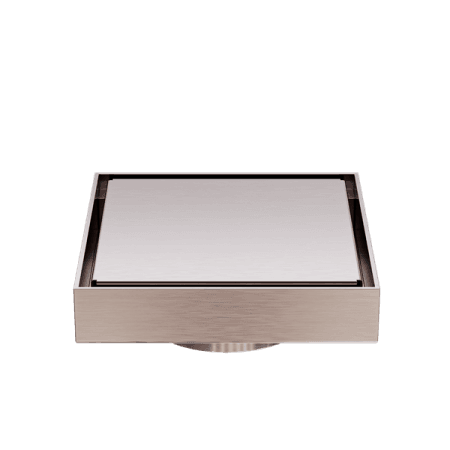 100mm Square Tile Insert Floor Waste 80mm Outlet Brushed Bronze (NRFW009BZ)