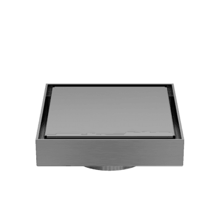 100mm Square Tile Insert Floor Waste 80mm Outlet Gun Metal (NRFW009GM)