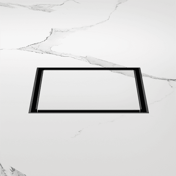100mm Square Tile Insert Floor Waste 80mm Outlet Matte Black (NRFW009MB)