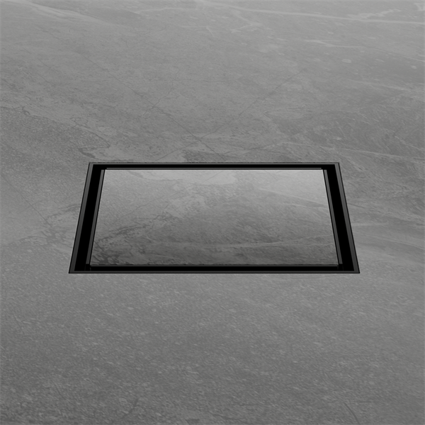 100mm Square Tile Insert Floor Waste 80mm Outlet Matte Black (NRFW009MB)