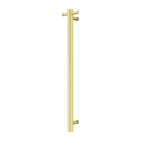 Mecca 240V Single Vertical Heated Towel Rail Brushed Gold (NRV902hBG)