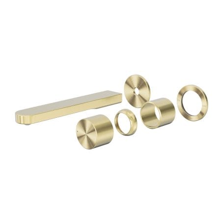 Pure SS316L Wall Basin/Bath Mixer Separate Back Plate Trim Kits Only Brushed Gold (NR172210btBG)