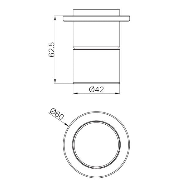 Pure SS316L Shower Mixer Trim Kits Only Graphite (NR172211tGR)