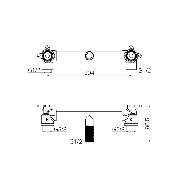 In Wall Basin/Bath Breech For X Plus/York/Kara (NR5230071 )