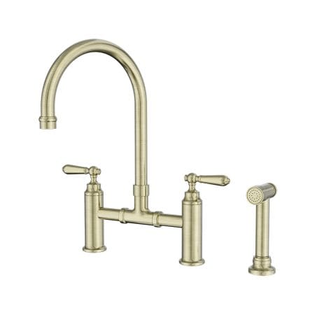York Bridge Kitchen Set With Hand Spray Aged Brass (NR692108aAB)