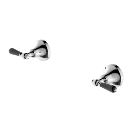 York Wall Top Assemblies With Black Porcelain Lever Chrome (NR692109b03CH)