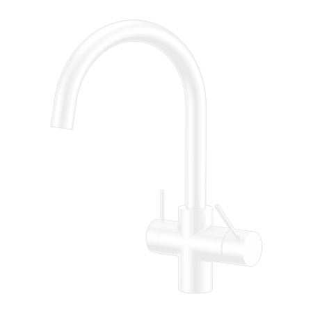 Mecca 3 Way Filtered Mixer Tap Matte White (NR221907eMW)