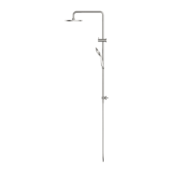 Round Twin Shower With Air Shower I Brushed Nickel (NR250805d01BN)