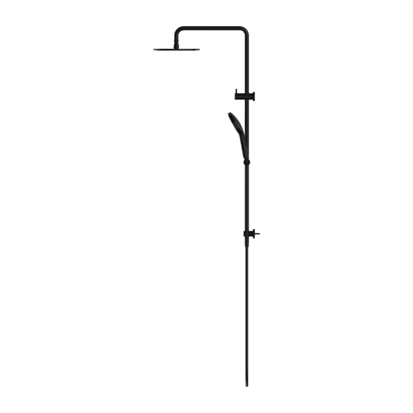 Round Twin Shower With Air Shower II Matte Black (NR250805d02MB)