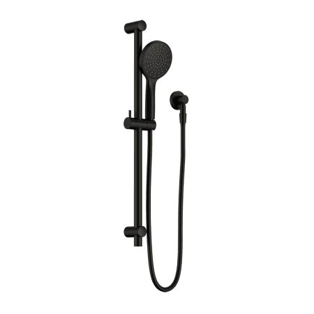 Dolce II Round Metal Project Shower Rail Matte Black (NR322MB)