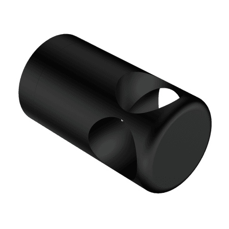 Mecca Care Make Your Own 32mm Grab Rail T Bar Bracket Matte Black (NR5390430MB)