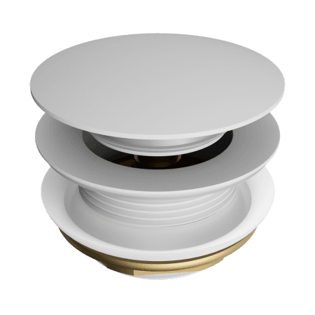 Short Pop Up Bath Waste 40mm Without Overflow Matte White (NRA709MW)
