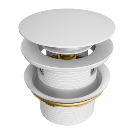 Pop Up Bath Waste 40mm With Overflow Matte White (NRA710MW)