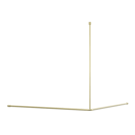Mecca Care Curtain Rail 1200x1200mm 90 Degree Brushed Gold (NRCR0006BG)