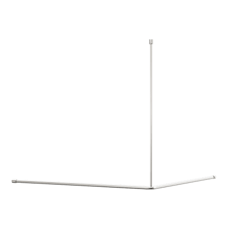 Mecca Care Curtain Rail 1200x1200mm 90 Degree Brushed Nickel (NRCR0006BN)