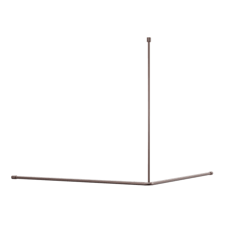 Mecca Care Curtain Rail 1200x1200mm 90 Degree Brushed Bronze (NRCR0006BZ)