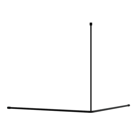Mecca Care Curtain Rail 1200x1200mm 90 Degree Matte Black (NRCR0006MB)