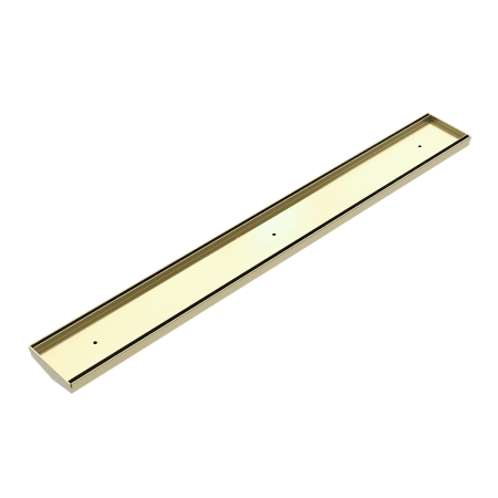 Tile Insert V Channel Floor Grate 80/89mm Outlet Without Outlet And Hole Saw Brushed Gold (NRFG001BG)