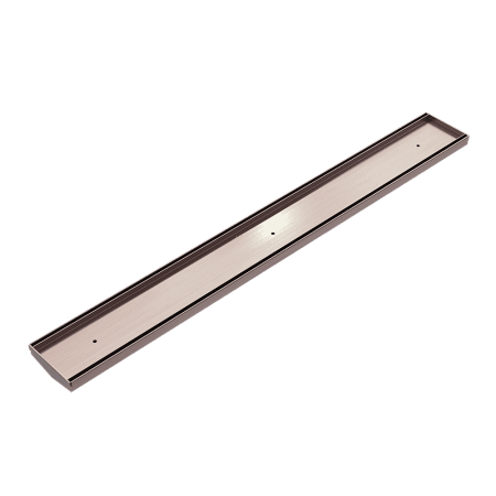 Tile Insert V Channel Floor Grate 80/89mm Outlet Without Outlet And Hole Saw Brushed Bronze (NRFG001BZ)