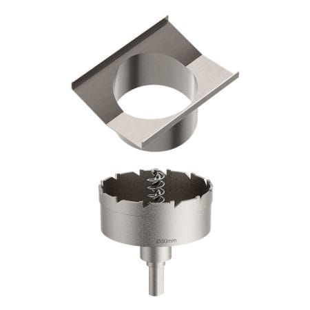 80mm Outlet And Hole Saw Kit Brushed Nickel (NRHS003)