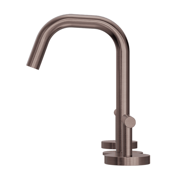 Mecca Lever Basin Set Edge Spout Brushed Bronze (25D001BZ)