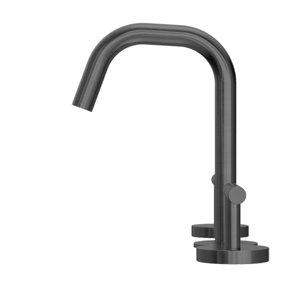 Mecca Lever Basin Set Edge Spout Gun Metal (25D001GM)