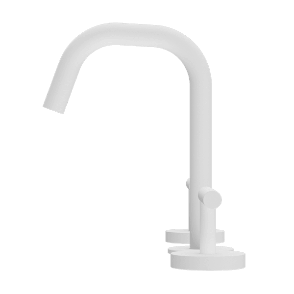 Mecca Lever Basin Set Edge Spout Matte White (25D001MW)
