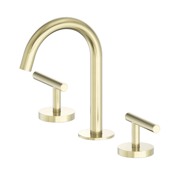 Mecca Lever Basin Set Arc Spout Brushed Gold (25D002BG)