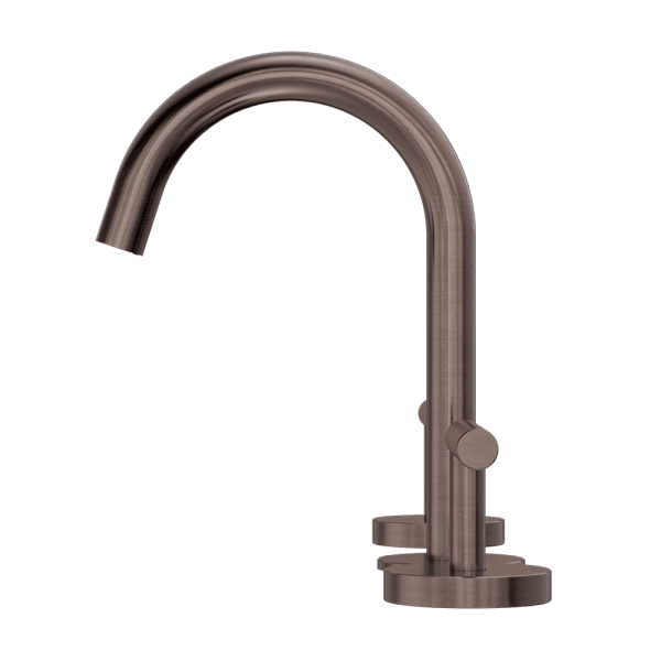 Mecca Lever Basin Set Arc Spout Brushed Bronze (25D002BZ)