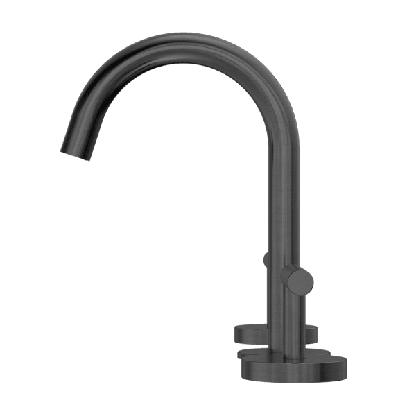 Mecca Lever Basin Set Arc Spout Gun Metal (25D002GM)